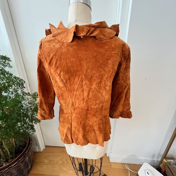 Vintage CLAUDETTE Suede Shirt Size XL - Picture 7 of 10
